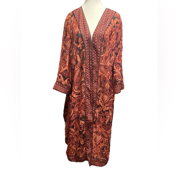 Roamen rust and black lightweight/sheer  duster size XL - Picture 2 of 7